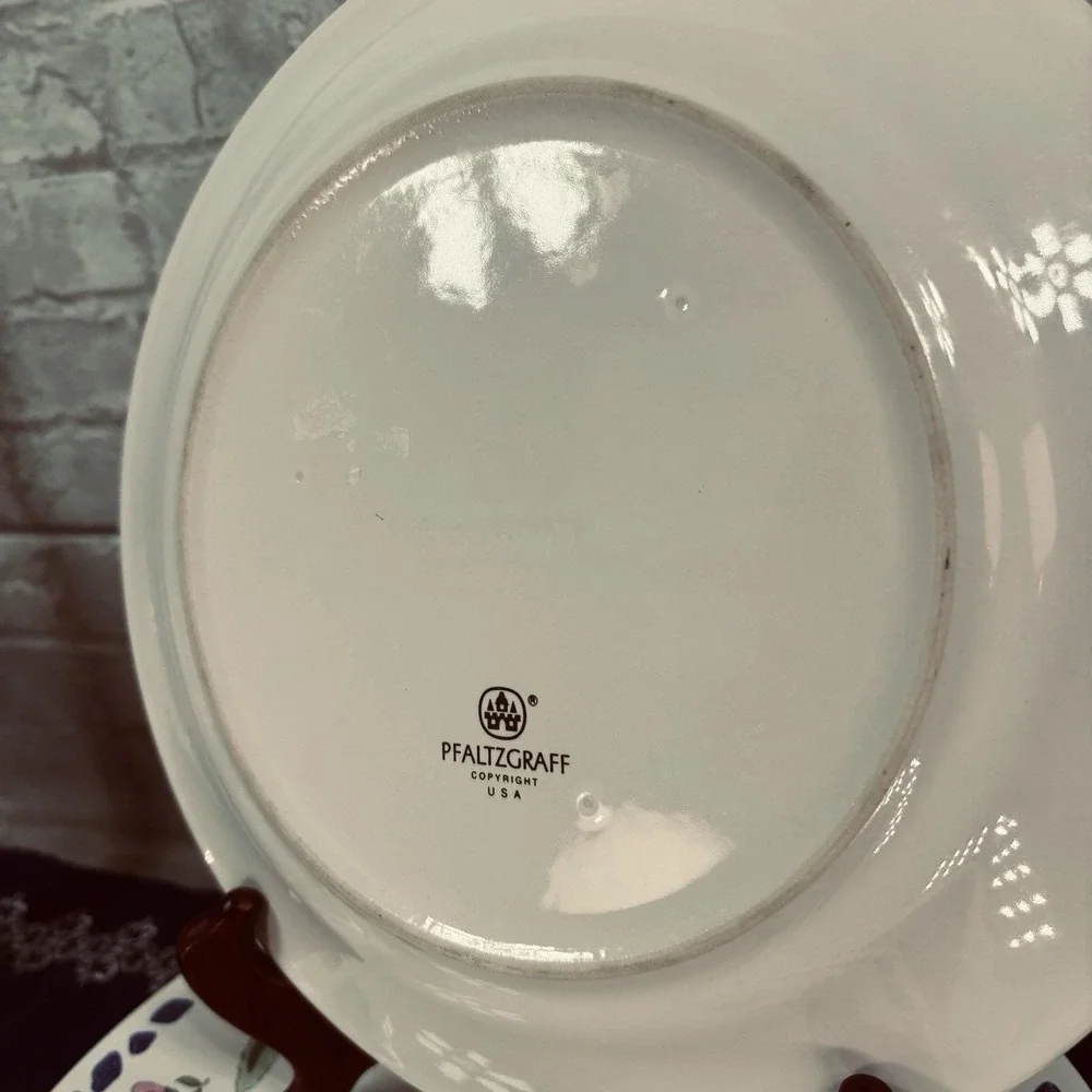 Vintage Pfaltzgraff Summer Garden dinner plate hand-painted stoneware